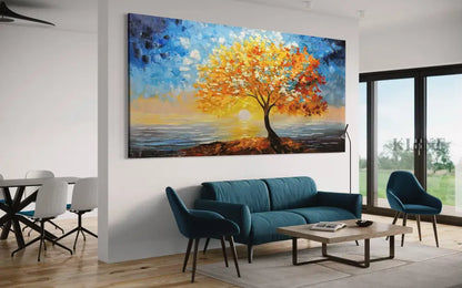 Golden Canopy - Hand Painting