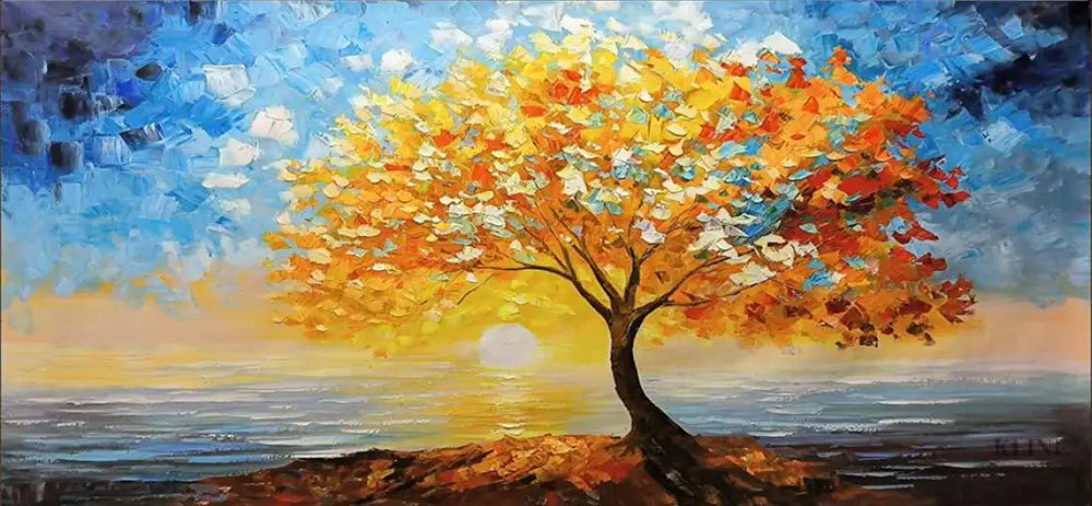 Golden Canopy - Hand Painting