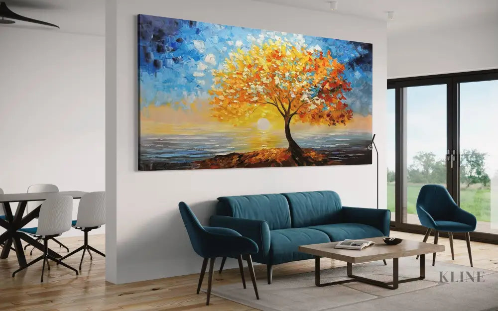 Golden Canopy - Hand Painting