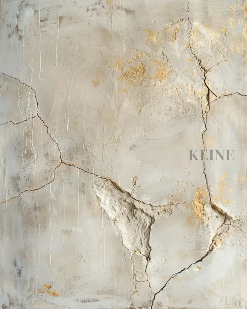 Golden Cracked Earth - Hand Painting