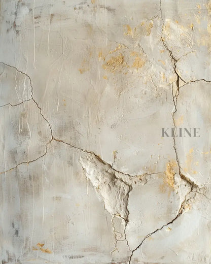 Golden Cracked Earth - Hand Painting