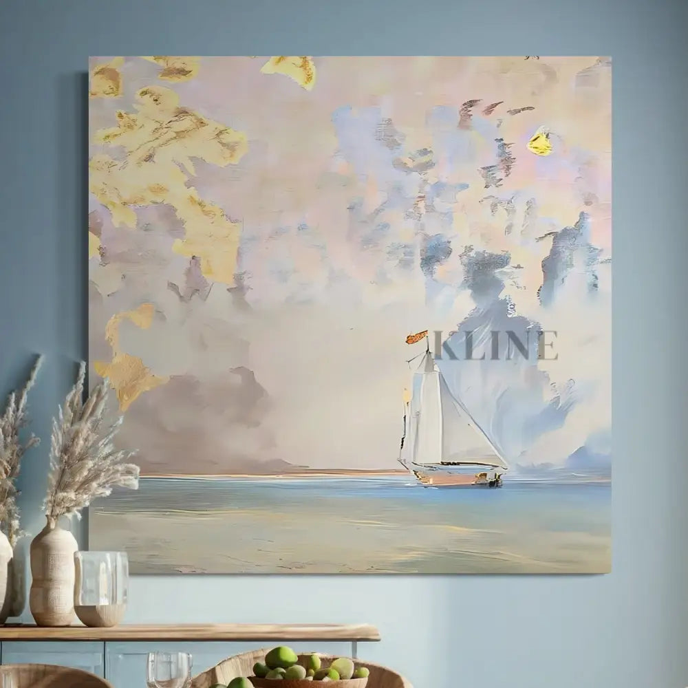 Hand-painted wall art titled & Large Wall Art