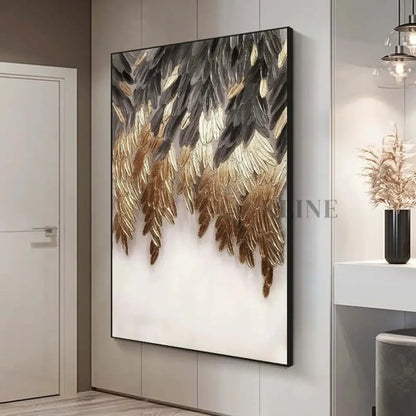 Golden Elegance - Hand Painting