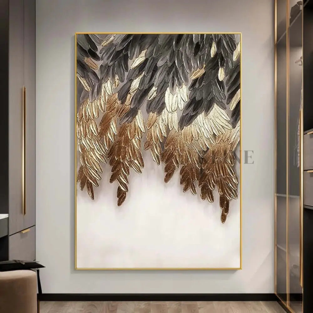 Golden Elegance - Hand Painting