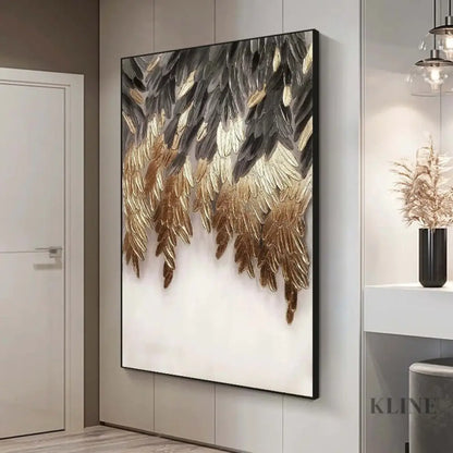 Golden Elegance - Hand Painting