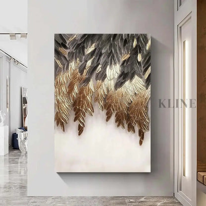 Golden Elegance - Hand Painting
