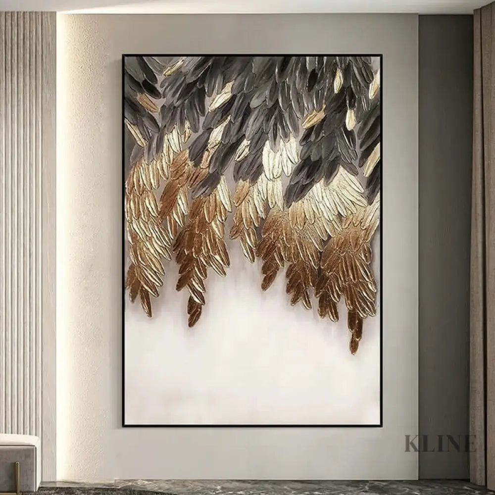 Golden Elegance - Hand Painting