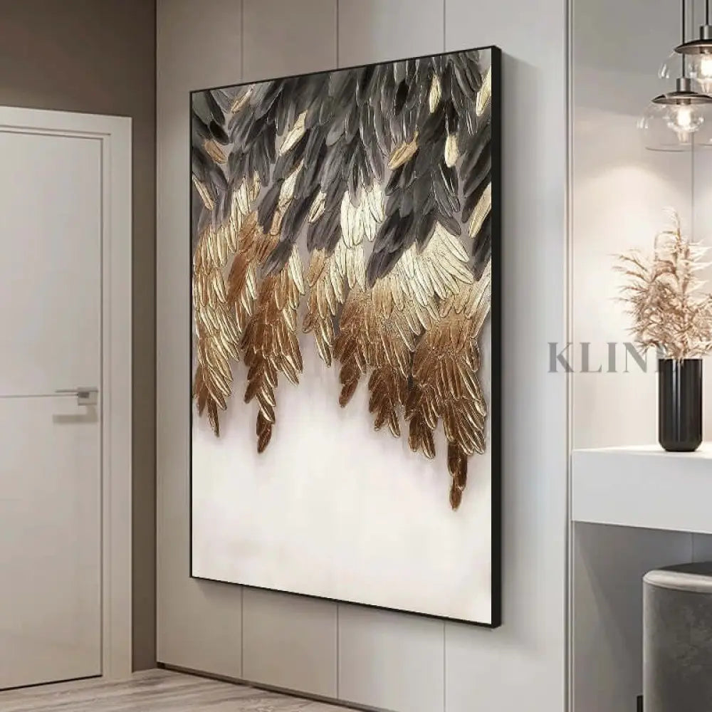 Golden Elegance - Hand Painting