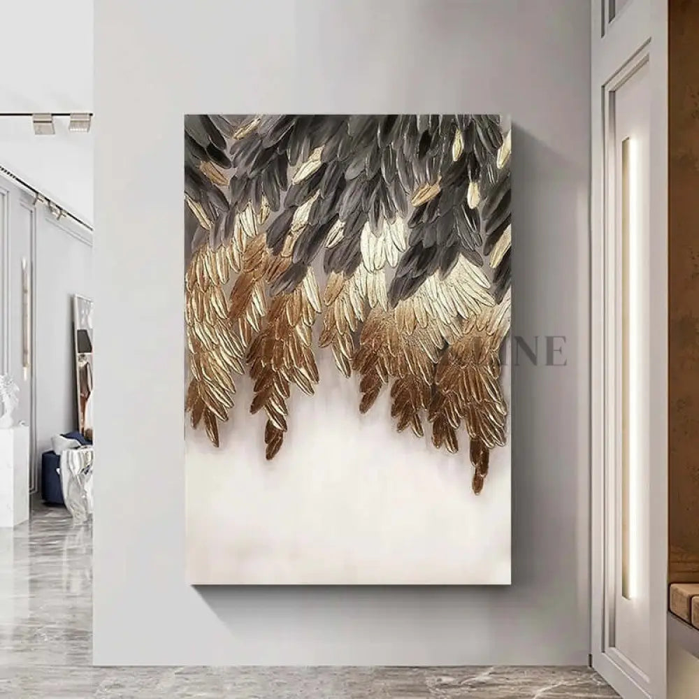 Golden Elegance - Hand Painting