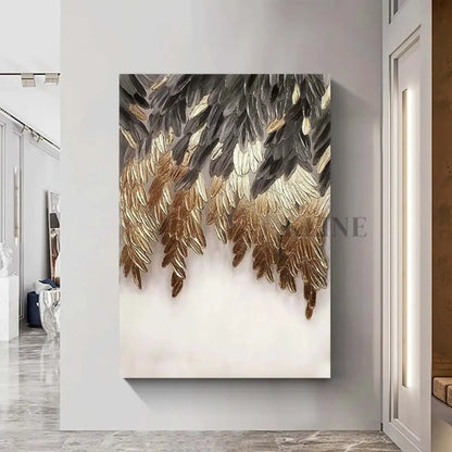 Golden Elegance - Hand Painting