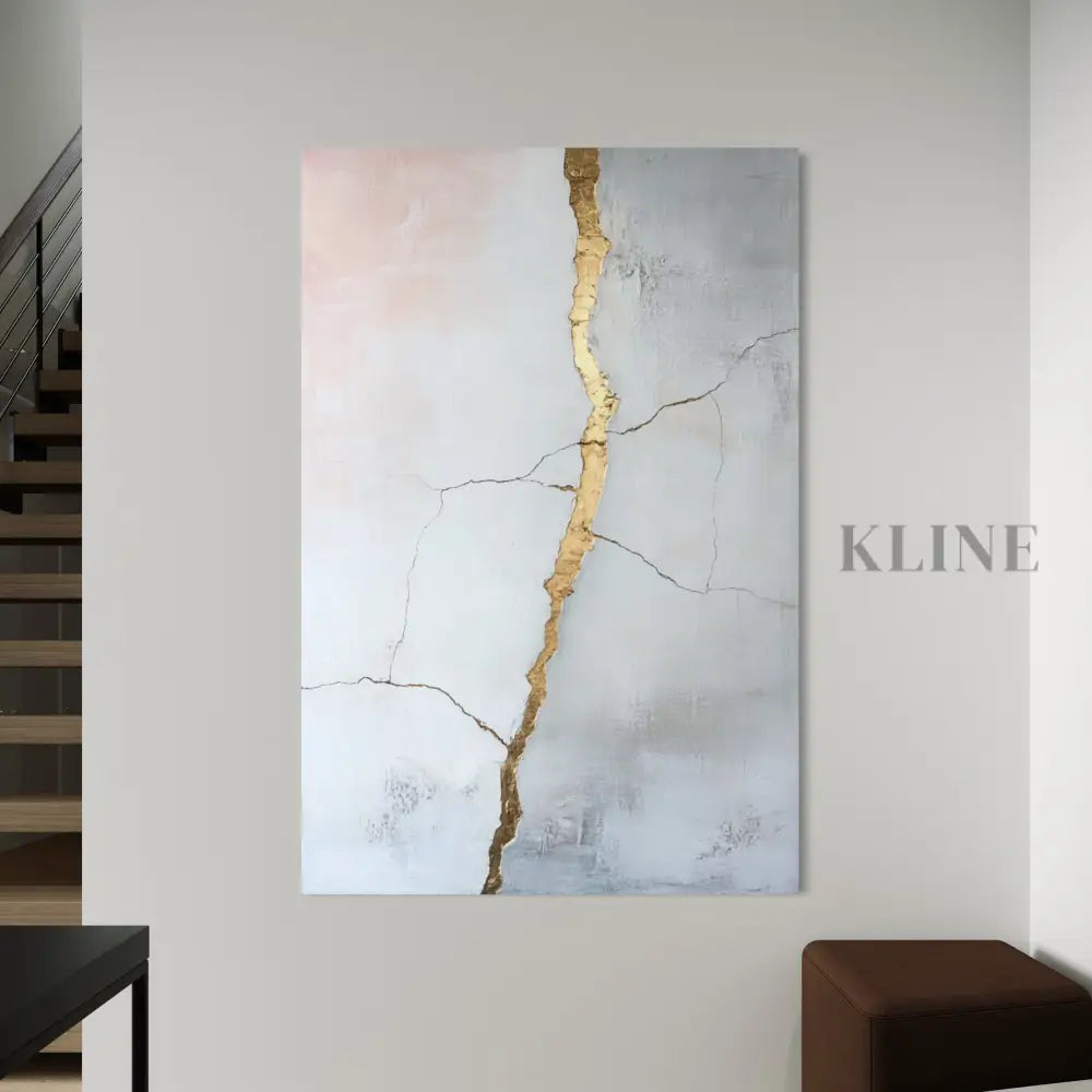 Golden Fault Line - Hand Painting