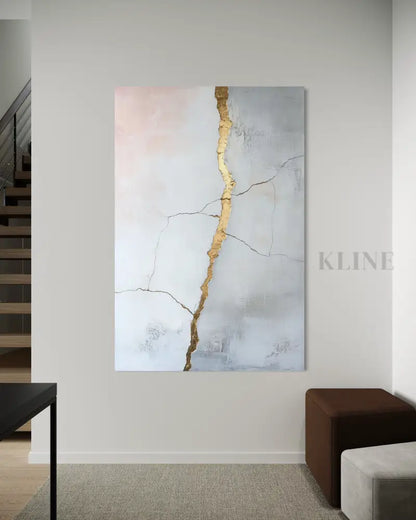 Golden Fault Line - Hand Painting