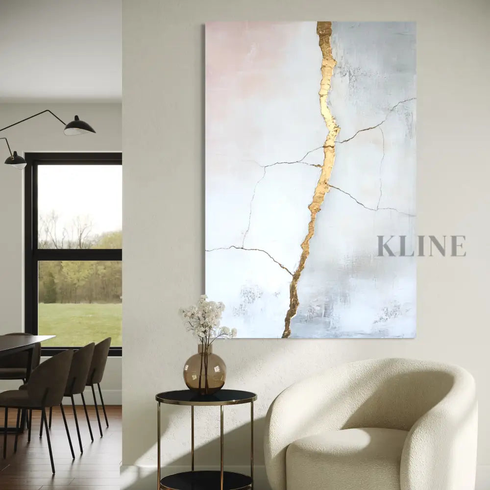 Golden Fault Line - Hand Painting