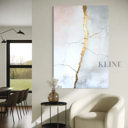 Golden Fault Line - Hand Painting