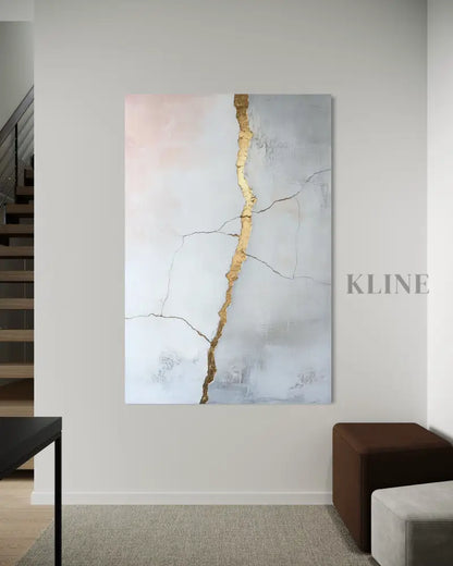 Golden Fault Line - Hand Painting
