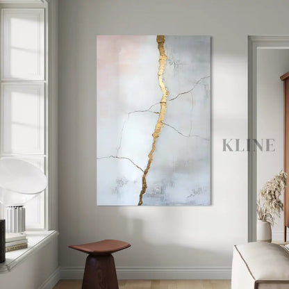 Golden Fault Line - Hand Painting