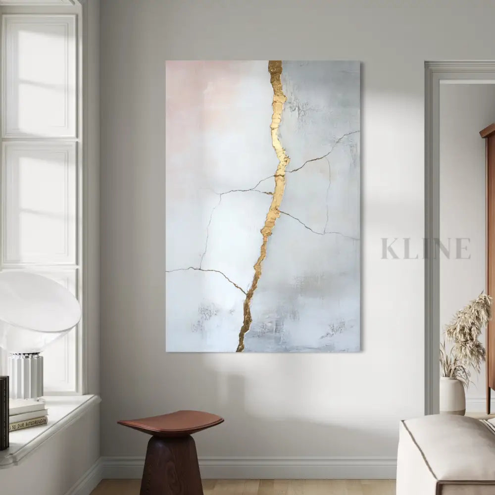 Golden Fault Line - Hand Painting