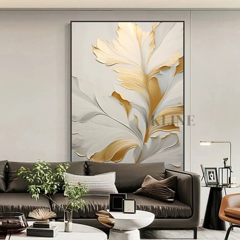 Golden Floral 2 - Hand Painting