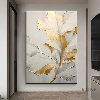 Golden Floral 2 - Hand Painting