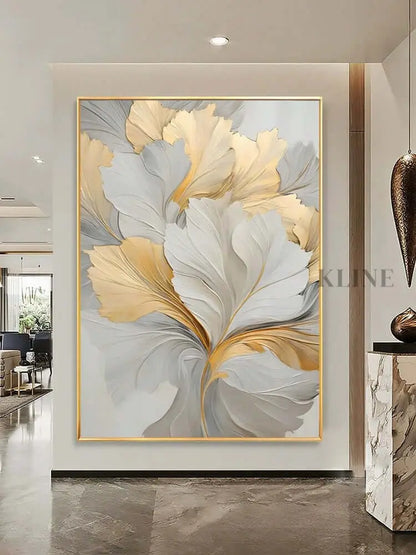 Golden Floral - Hand Painting