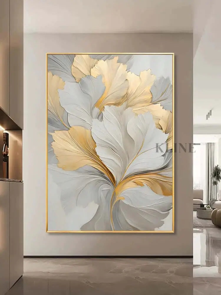 Golden Floral - Hand Painting