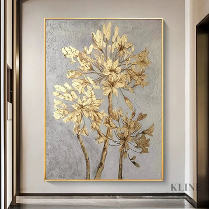 Golden Floral Study - Hand Painting