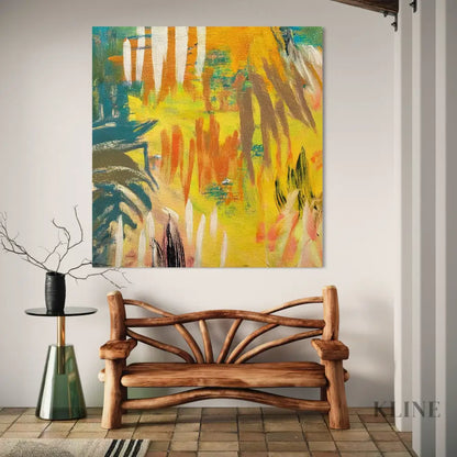 Golden Hour Abstraction - Hand Painting