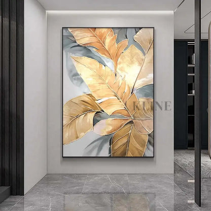 Golden Leaf - Hand Painting