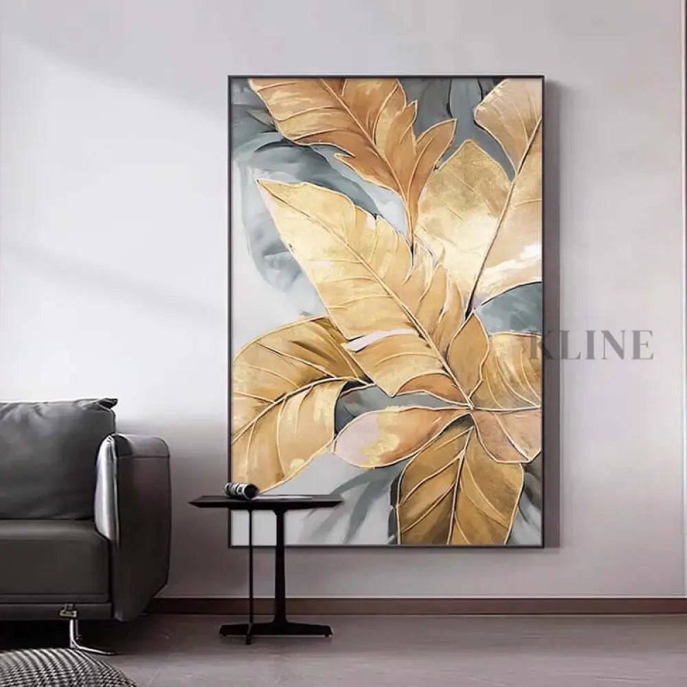 Golden Leaf - Hand Painting