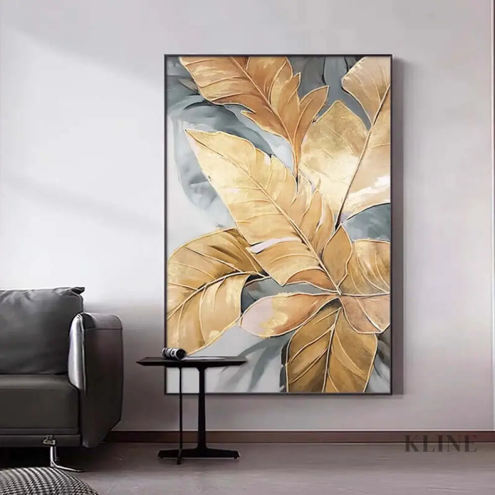 Golden Leaf - Hand Painting 