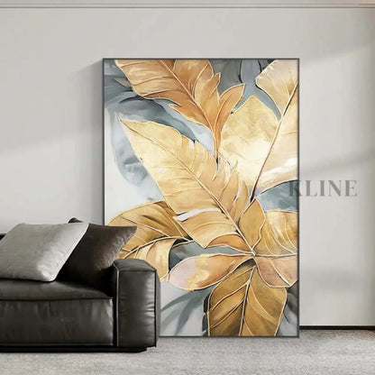 Golden Leaf - Hand Painting
