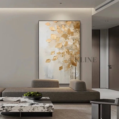 Golden Leaves - Hand Painting