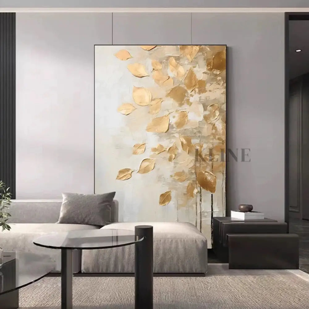Golden Leaves - Hand Painting