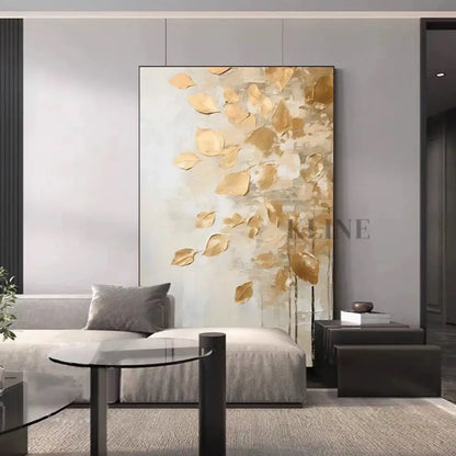 Golden Leaves - Hand Painting