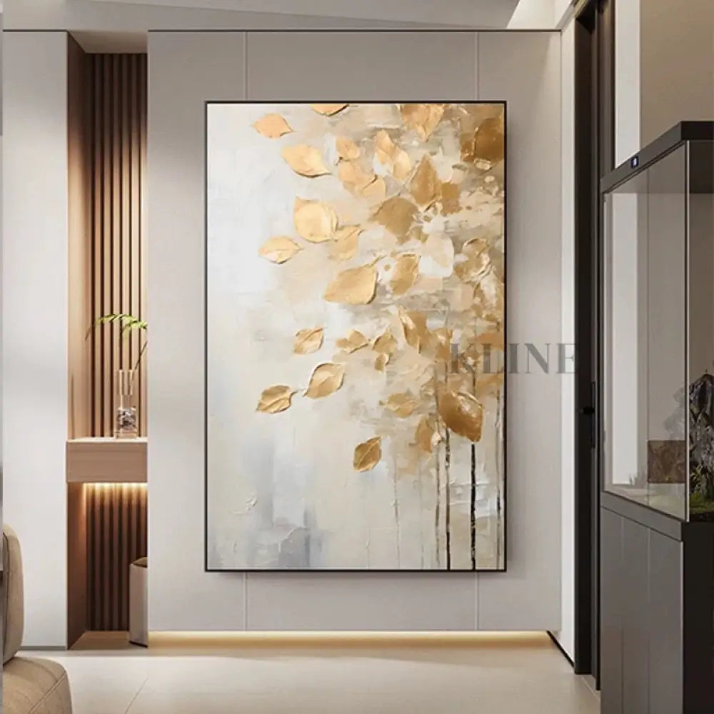 Golden Leaves - Hand Painting