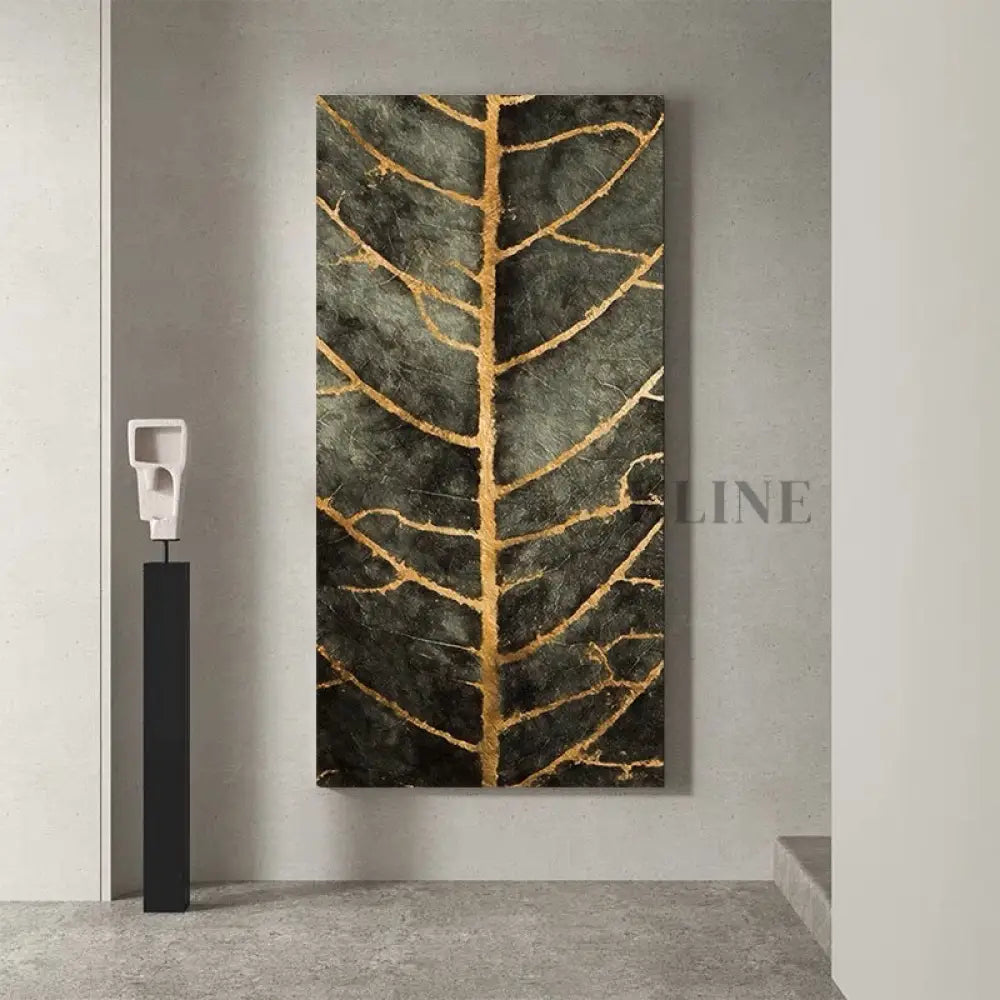 Golden Life - Hand Painting Arte de la pared de la lona