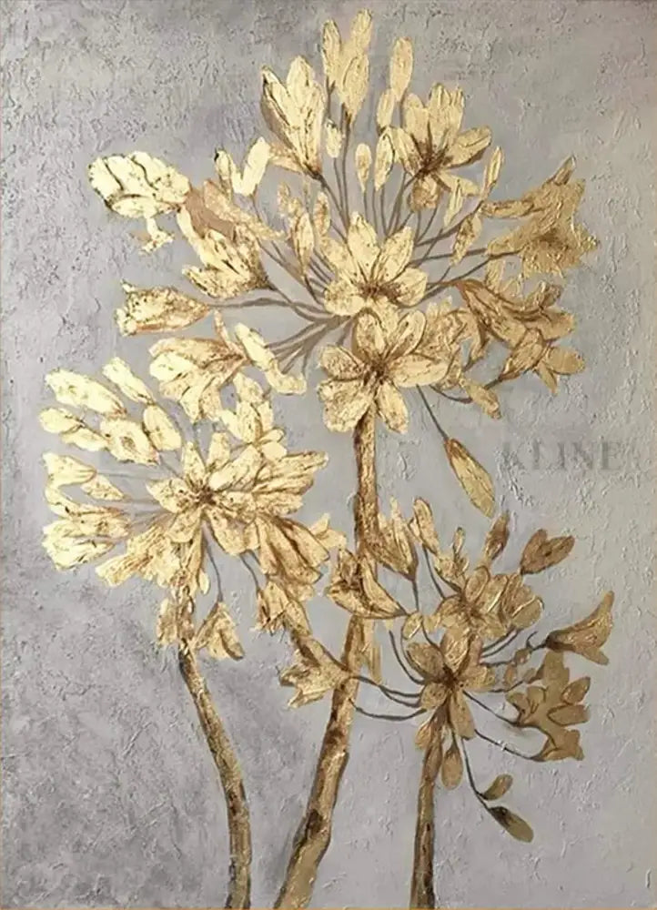 Golden Scatter Set Triptych - Hand Painting 