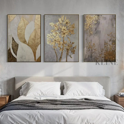 Golden Scatter Set Triptych - Hand Painting