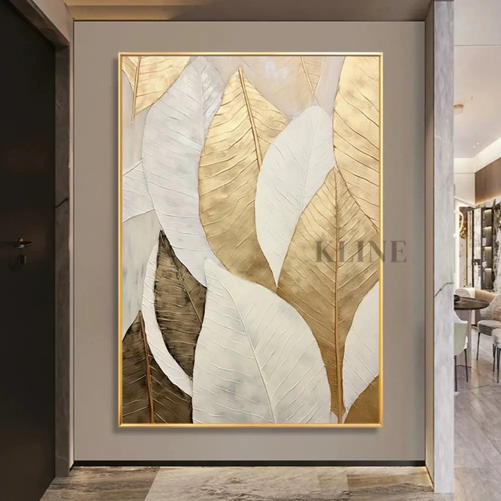 Golden Sophistication - Hand Painting