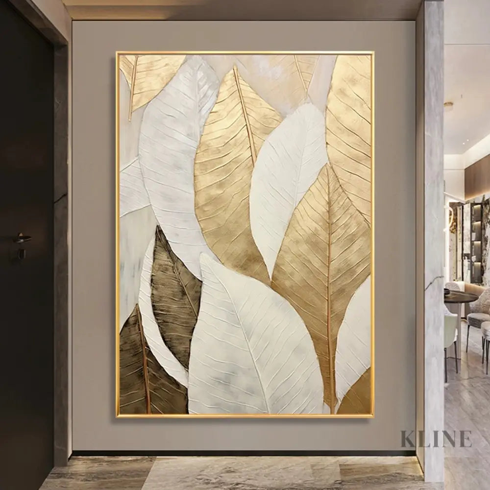 Golden Sophistication - Hand Painting Original Paintings for Sale
