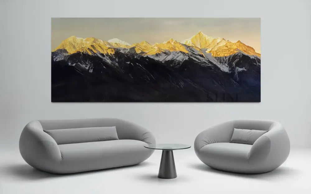 Golden Summit - Hand Painting Dining Room Wall Art