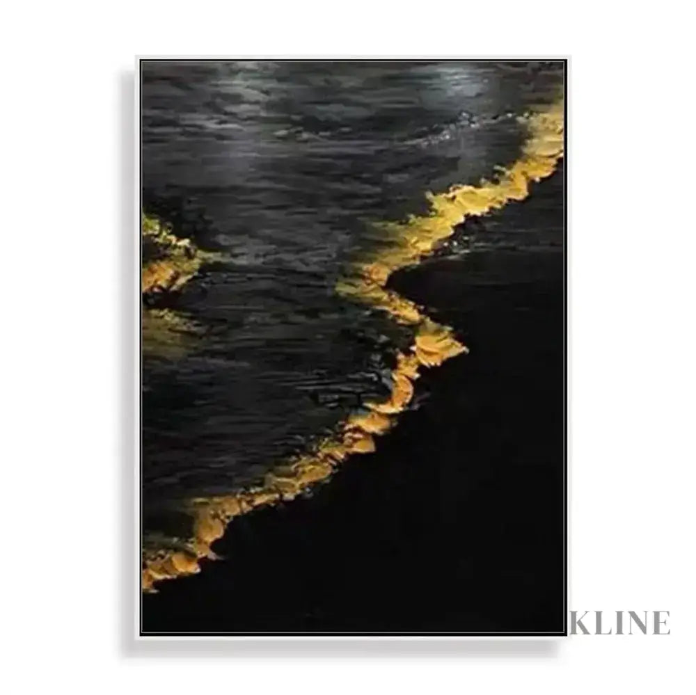 Golden Waves - Hand Painting 