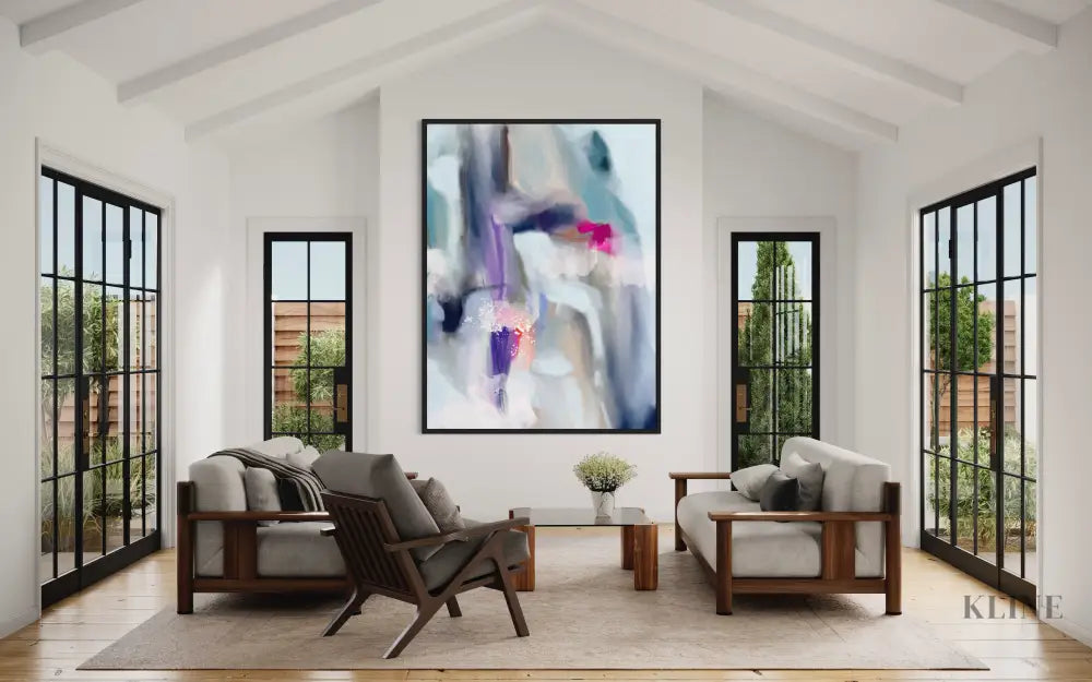 Good Vybes - Hand Painting Purple Wall Art