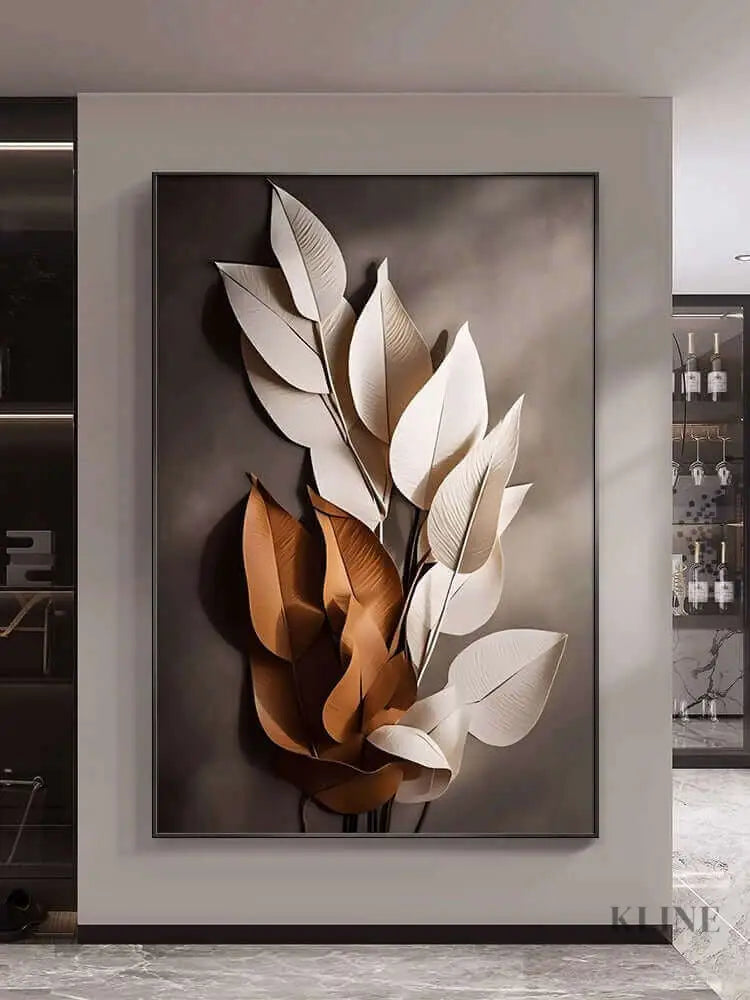 Gossamer Grace - Hand Painting Blumen-Wand-Kunst