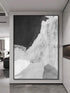 Gray and White Abstract - Hand Painting
