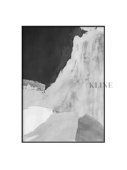 Gray and White Abstract - Hand Painting