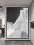Gray and White Abstract - Hand Painting