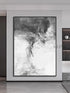 Gray and White Abstract Oil Painting - Hand Painting