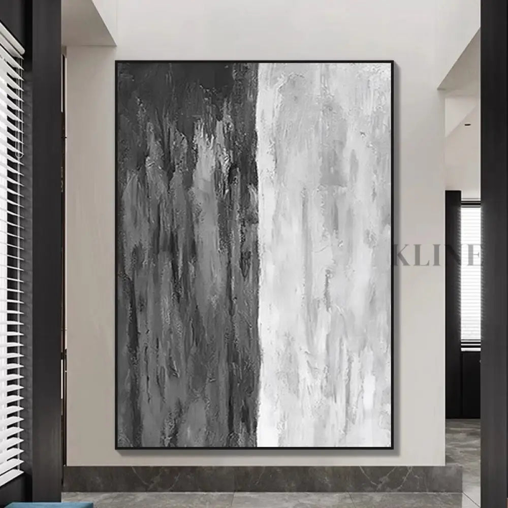 Gray and White Vertical - Hand Painting Best Selling Paintings