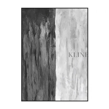 Gray and White Vertical - Hand Painting